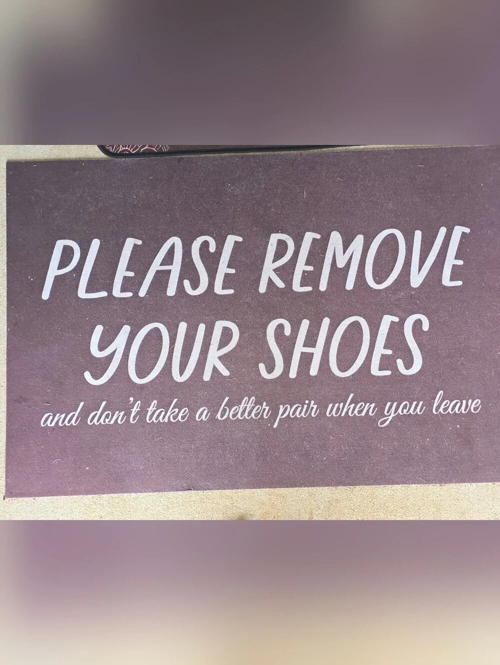 Please Remove Shoes Doormat